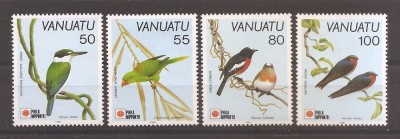 Vanuatu 1991-Expo. internațională de timbre &amp;bdquo;Phila Nippon &amp;#039;91&amp;rdquo;-Tokyo, Păsări,MNH foto