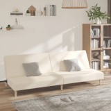 Canapea Extensibilă 2 Locuri vidaXL Crem Textil 200x84.5x69cm Cadru Lemn Multifuncțională