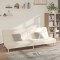 vidaXL Canapea extensibilă cu 2 locuri, crem, material textil 375726