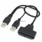 Cablu adaptor 21 pini SATA USB HDD sau SSD 2,5&quot; sau DVD ROM laptop !