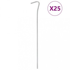 vidaXL Țăruși de cort, 25 buc., 23 cm, &Oslash;4 mm, oțel galvanizat