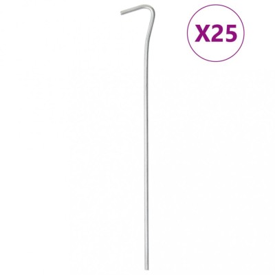 vidaXL Țăruși de cort, 25 buc., 23 cm, &amp;Oslash;4 mm, oțel galvanizat 4009331 foto