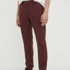 Levi's pantaloni barbati, culoarea bordo, cu fason chinos