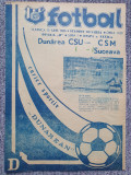 Program meci fotbal Dunarea CSU Galati-CSM Suceava 15 Iunie 1986, stare buna