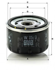 FILTRU ULEI MANN-FILTER W75/3 foto