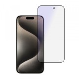 Folie de protectie Ecran Anti Blue Light OEM pentru Apple iPhone 16 Pro Max, Sticla Securizata, Full Glue, Neagra