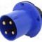 Conector alimentare AC trifazat AMPHENOL IP&amp;S 63A 250V soclu flanșă IP44