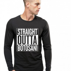 Bluza barbati neagra - Straight Outta Botosani - XL