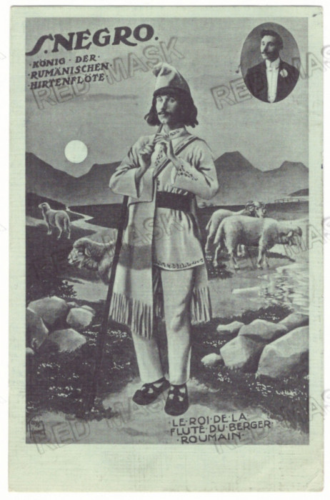 1961 - The Romanian Shepherd, King of the Pastoral Whistle - old PC- used - 1912