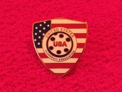 Insigna (rara) - Federatia de Hockey pe podea din USA foto