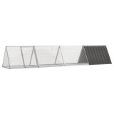 Cumpara ieftin Cusca pentru iepuri, antracit 403,5x80,5x71 cm otel galvanizat