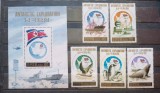 Coreea 1991 fauna polara Antarctica pinguin,foca, vapoare serie 5v + colita nestampilata