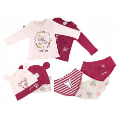 Set Disney Bambi Baba, 7 piese, Bluza, Caciula si Bavetica, 100% Bumbac