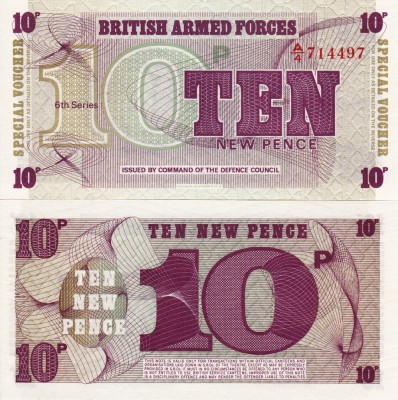 BRITISH ARMED FORCES 10 new pence UNC!!! foto