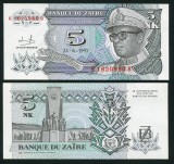 ZAIR █ bancnota █ 5 Nouveaux Makuta █ 1993 █ P-48 █ UNC █ necirculata