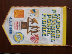 fanion fotbal 37 FDGB fussball pokal finale 1988 DDR germany Berliner FC Dynamo FC Carl Zeiss Jena fan sport