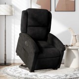 VidaXL Fotoliu electric rabatabil cu ridicare, negru, catifea 3204328