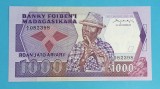 Bancnotă Madagascar (pick 68) 1000 Francs 1983 UNC serie: 082398