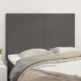 vidaXL Tăblii de pat, 4 buc, gri, 72x5x78/88 cm, piele ecologică