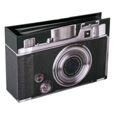 Album Fotografie, Model Aparat Foto, Capacitate 100 Spații, Dimensiuni 18.5x12cm, Negru foto