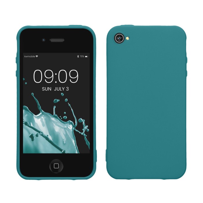 Husa Kwmobile pentru Apple iPhone 4/iPhone 4s, Verde, Silicon, KWM000022PG002C