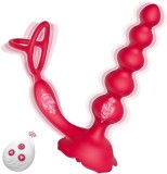 Vibrator Rosy Flower with Ring Rosu