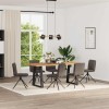 VidaXL Scaune sufragerie 6 buc piele căprioară artificială gri &icirc;nchis