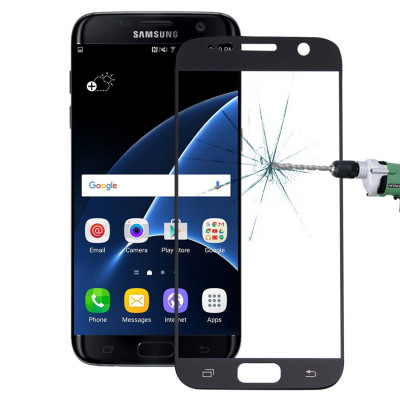 Folie Protectie ecran antisoc Samsung Galaxy S7 G930 Tempered Glass Full Face neagra foto