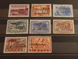 GRECIA-timbre supratipărite &bdquo;Bombardamentul Pireului&rdquo; și inflație (Grecia / Hellas, 1944)