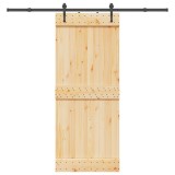 VidaXL Ușă glisantă cu set de feronerie 85x210 cm, lemn masiv de pin