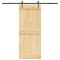 vidaXL Ușă glisantă cu set de feronerie 85x210 cm, lemn masiv de pin 3332696