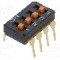 Intrerupator DIP, 2 pozitii, montare THT, 4 sectiuni, OMRON OCB - A6T-4104