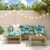 Gossi set mobilier relaxare pentru gradina 5 piese lemn de pin tratat