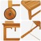 Sezlong 2 buc. Lemn Solid de Acacia Maro - 6