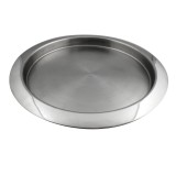 Tava rotunda pentru servire, din inox, Kasemi 1101432, gri, 35 cm