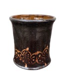 VAS/OBIECT DIN CERAMICA VINTAGE, LUCRAT SI DECORAT MANUAL