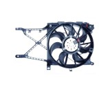 GMV radiator electroventilator Opel Astra H, 2004-2014, motor 1.4, 1.6; 1.8 benzina, cu AC, 390 mm; 4 pini; cu pre-rezistor,