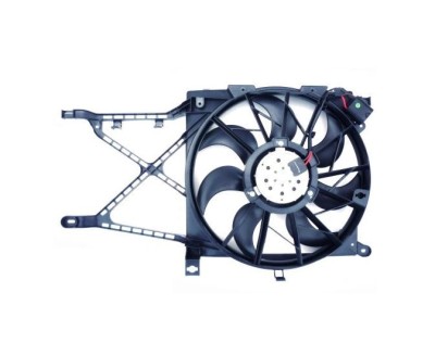 GMV radiator electroventilator Opel Astra H, 2004-2014, motor 1.4, 1.6; 1.8 benzina, cu AC, 390 mm; 4 pini; cu pre-rezistor, foto