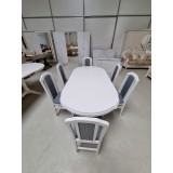 SET MARCO 33 MASA 160/195 CM + 6 SCAUNE PERSONALIZABIL PE CULORI