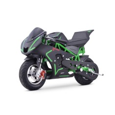 Motocicleta electrica pentru copii NITRO E-Pocketbike Rocket VX 6 800W 36V, culoare verde