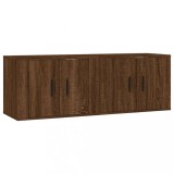 Cumpara ieftin Dulapuri TV de perete, 2 buc., stejar maro, 57x34,5x40 cm