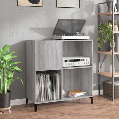 vidaXL Dulap pentru discuri gri sonoma 84,5x38x89 cm lemn compozit foto