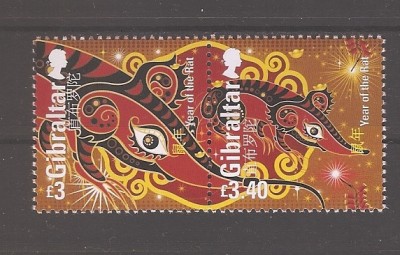 Gibraltar 2020 &amp;ndash; Anul Nou Chinezesc - Anul Șobolanului (serie), MNH foto