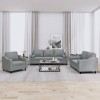 VidaXL Set de canapele cu perne, 3 piese, gri deschis, textil