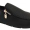 Mocasini Barbati, Negru, cu fermoar, perforati - Corner - 42