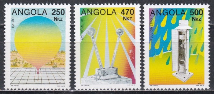 Angola 1993 - Ziua Mondială a Meteorologiei - Instrumente Meteorologice, MNH