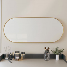 Oglinda de perete, auriu, 25x60 cm, ovala GartenMobel Dekor