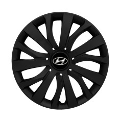 Set 4 capace roti 15 inchi (R15) compatibile HYUNDAI, Model - 345 Black foto