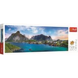 PUZZLE TREFL PANORAMA 500 ARHIPELAGUL NORVEGIAN LOFOTEN, TREFL 500P