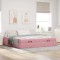 vidaXL Cadru de pat Roz 200 x 200 cm Catifea 3399587